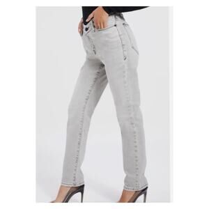 NWT Good American Good Classic High Waist Skinnyish Leg Jeans 25 in Black176